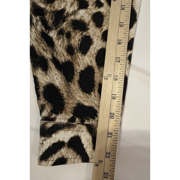 INC International Concepts Women’s Leopard Print Button Down Shirt S Long Sleeve - Picture 4 of 7